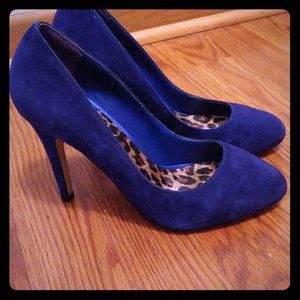 Royal blue suede Aldo heels